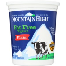 MOUNTAIN HIGH: Fat Free Plain Yoghurt, 32 oz