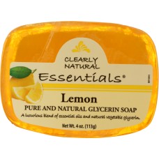 CLEARLY NATURAL: Lemon Pure And Natural Glycerine Soap, 4 oz