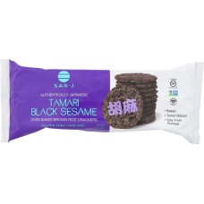 SAN-J: Crackers Black Sesame Rice, 3.7 oz