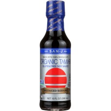 SAN-J: Organic Reduced Sodium Gluten Free Tamari Soy Sauce, 10 Oz