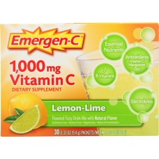 EMERGEN-C: Vitamin C Fizzy Drink Mix Lemon Lime 30 packets, 9.8 oz