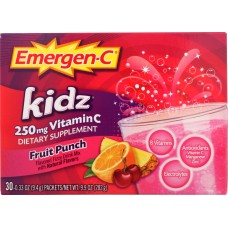 EMERGEN-C: Kidz Vitamin C Fizzy Drink Mix Fruit Punch, 30 Count