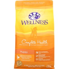 WELLNESS: Chicken Salmon and Oatmeal Natural Dry Puppy Food, 5 lb