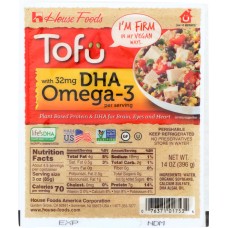 HOUSE FOODS: Tofu Firm DHA Omega-3, 14 oz