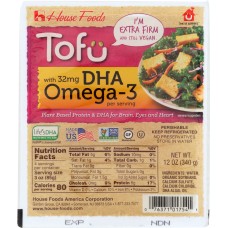 HOUSE FOODS: Tofu Extra Firm DHA Omega-3, 12 oz