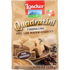 LOACKER: Quadratini Cappuccino Wafer 220g, 7.76 oz
