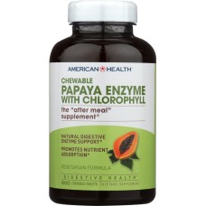 AMERICAN HEALTH: Papaya Enzyme with Chlorophyll Chewable, 600 Tablets