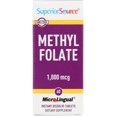 SUPERIOR SOURCE: Methylfolate 1000mcg, 60 tb