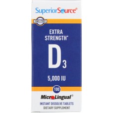SUPERIOR SOURCE: Vitamin D3 5000 IU Extra, 100 tb