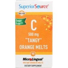 SUPERIOR SOURCE: Vitamin C 500mg Tangy Orange Melts, 90 tb