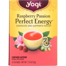 YOGI: Teas Raspberry Passion Perfect Energy, 16 bg