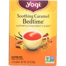 YOGI: Tea Herbal Soothing Caramel Bedtime, 16 Tea Bags