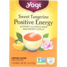 YOGI TEAS: Positive Energy Sweet Tangerine, 16 Tea Bags