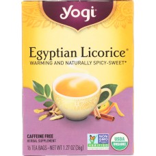 YOGI TEAS: Tea Egyptian Licorice Caffeine Free, 16 bg