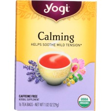 YOGI TEA: Organic Calming Caffeine Free, 16 Tea Bags