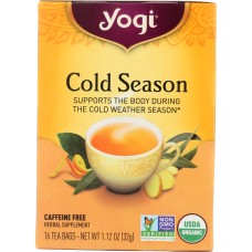 YOGI TEAS: Organic Cold Season Caffeine Free, 16 Tea Bags