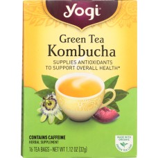 YOGI TEA: Green Tea Kombucha, 16 Tea Bags