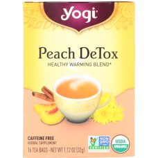 YOGI TEAS: Tea Peach Detox, 16 bg