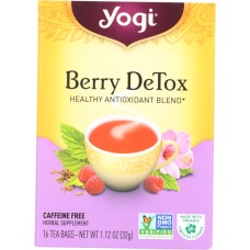 YOGI TEAS: Berry Detox Caffeine Free, 16 Tea Bags