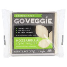 GO VEGGIE: Veggie Cheese Slice Mozarella, 7.30 oz