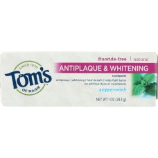 TOM'S OF MAINE: Antiplaque & Whitening  Peppermint Toothpaste, 1 oz