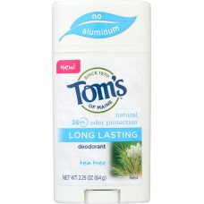 TOMS OF MAINE: Natural Long Lasting Deodorant Tea Tree, 2.25 oz