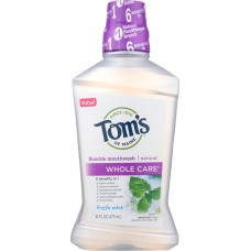 TOMS OF MAINE: Whole Care Mouthwash Mild Mint, 16 fo