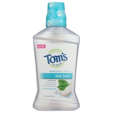 TOMS OF MAINE: Mouthwash Refreshing Mint Sea Salt, 16 oz