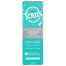 TOMS OF MAINE: Toothpaste Luminous White Clean Mint, 4 oz
