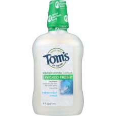 TOM'S OF MAINE: Wicked Fresh Mouthwash Peppermint Wave, 16 oz