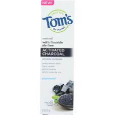 TOMS OF MAINE: Toothpaste Anti-cavity Charcoal, 4.7 OZ