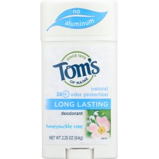 TOMS OF MAINE: Aluminum-Free Deodorant Long Lasting Honeysuckle Rose, 2.25 Oz
