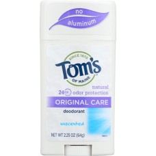 TOMS OF MAINE: Original Care Deodorant Unscented, 2.25 Oz