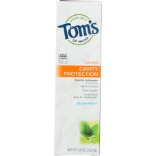 TOMS OF MAINE: Cavity Protection Fluoride Toothpaste Spearmint, 5.5 Oz