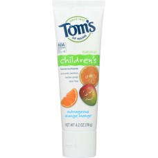 TOMS OF MAINE: Natural Children's Fluoride Toothpaste Outrageous Orange Mango, 4.2 Oz