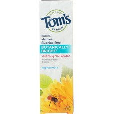 TOM'S OF MAINE: Botanically Bright Whitening Toothpaste Peppermint, 4.7 oz