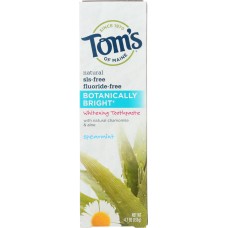 TOM'S OF MAINE: Botanically Bright Whitening Toothpaste Spearmint, 4.7 oz