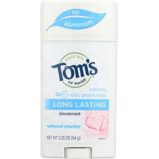TOM'S OF MAINE: Natural Long Lasting Natural Deodorant Natural Powder, 2.25 oz