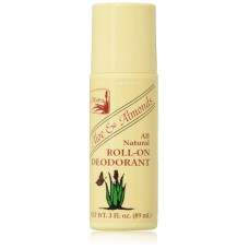 ALVERA: All Natural Roll-On Deodorant Aloe and Almonds, 3 oz