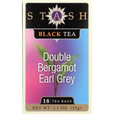 STASH TEA: Black Tea Double Bergamot Earl Grey 18 Tea Bags, 1.1 oz