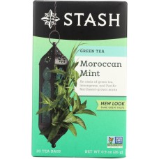 STASH TEA: Green Tea Moroccan Mint 20 Tea Bags, 0.9 oz