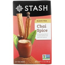 STASH TEA: Black Tea Chai Spice 20 Tea Bags, 1.3 oz