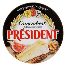 PRESIDENT: Camembert Soft Ripened Cheese, 8 oz