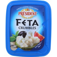 PRESIDENT: Crumbled Feta Cheese Plain, 6 oz