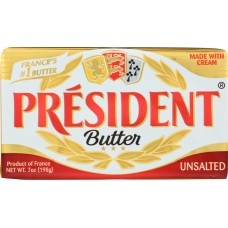 PRESIDENT: Unsalted Butter, 7 oz