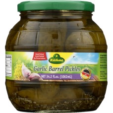 KUHNE: Garlic Barrel Pickles, 34.2 oz
