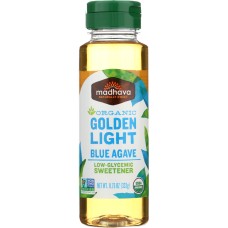 MADHAVA: Organic Golden Light Blue Agave Nectar, 11.75 oz