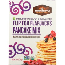 MADHAVA HONEY: Organic Ancient Grains Pancake Mix, 16 oz