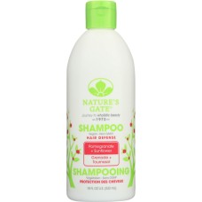 NATURES GATE: Hair Defense Shampoo Pomegranate + Sunflower, 18 oz