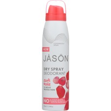 JASON: Deodorant Spray Soft Rose, 3.8 oz